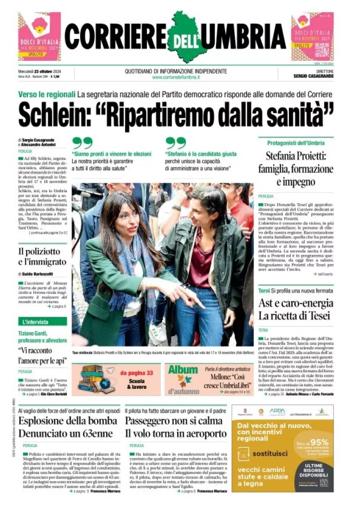 Prima-pagina-corriere umbria-del-2024-10-23